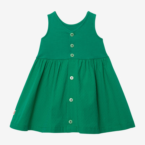 Baby girls' green overall dress