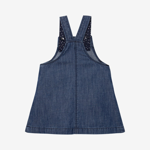 Baby Girl embroidered denim bib dress