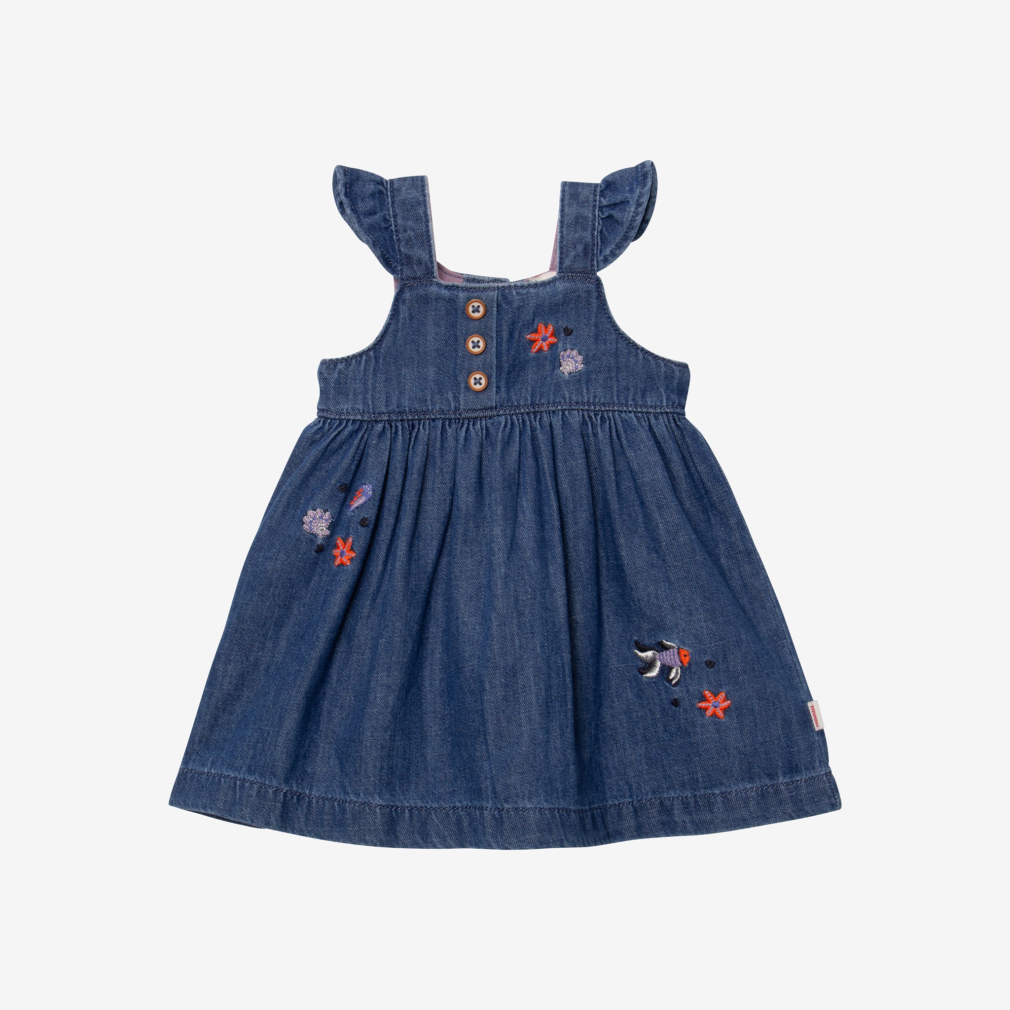 Baby Girls Blue Denim dungaree dress by Mayoral – 29-01902-081