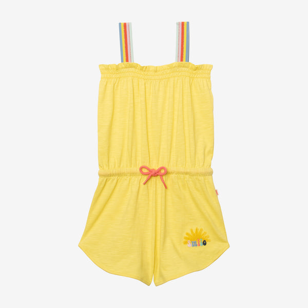 Girls' yellow jumpsuit
