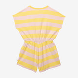Girls' yellow and pink jumpsuit