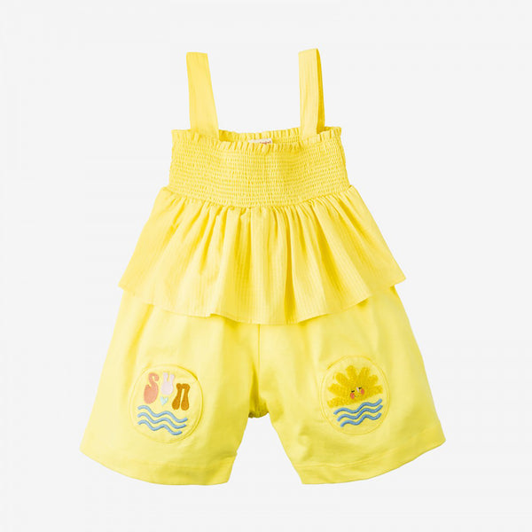 Baby girls' yellow jumpsuit