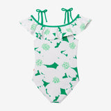 Girls' green swimsuit
