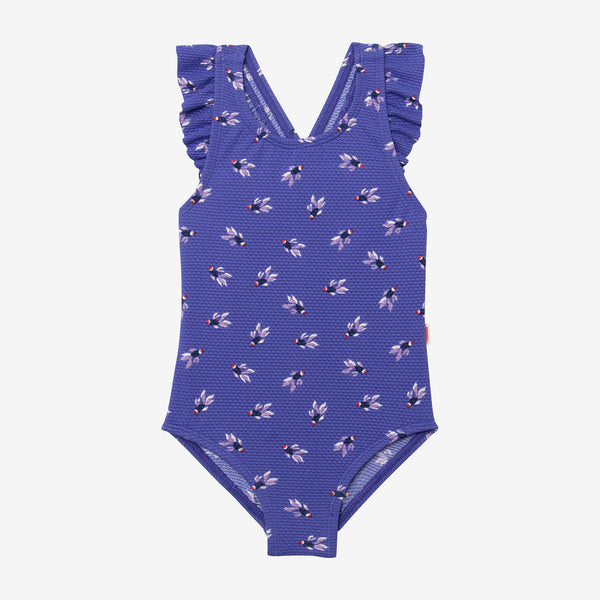 Baby girl one-piece swimsuit with fish