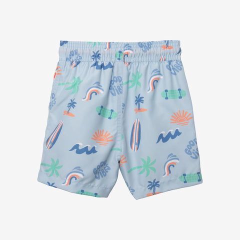 Baby boys' blue swim shorts