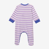 Newborn boy's striped footie pajama