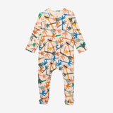 Newborn boy's camo palm footie pajama
