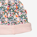 Newborn girls' reversible floral bonnet