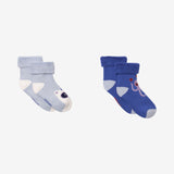 Newborn boys' 2-pack blue socks