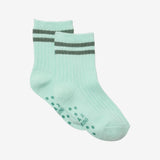 Boys' striped green socks