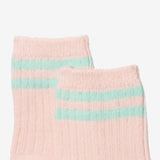 Girls' striped pink socks