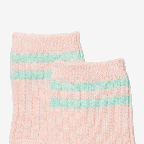Girls' striped pink socks