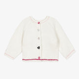 Newborn girl knit Front and back Cardigan