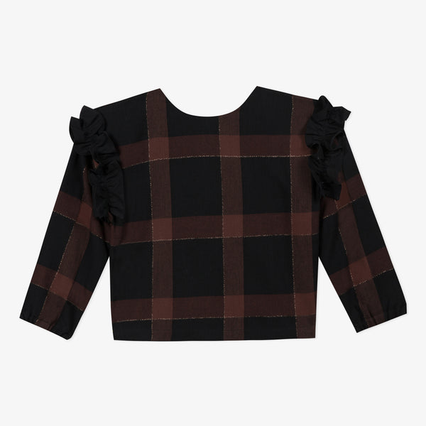 Girls' checked blouse
