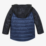 Boys' blue coated puffer jacket