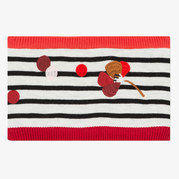 Baby girl striped scarf snood