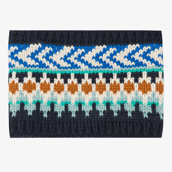 Boys' knit jacquard scarf snood
