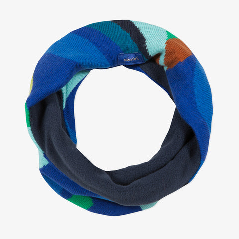 Baby girl blue knit scarf snood