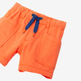 Baby boy orange pull-on Bermuda shorts