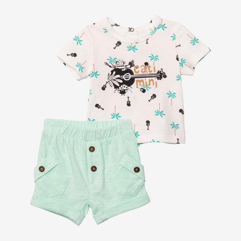 Newborn boy 2-piece shorts set