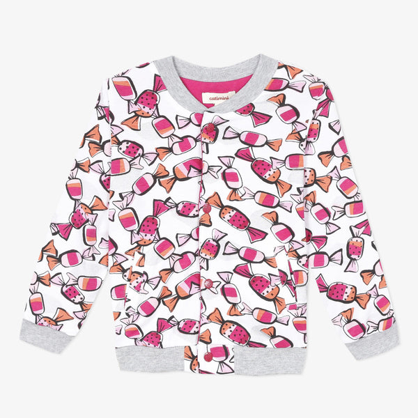Baby girl pink candy print sweatshirt